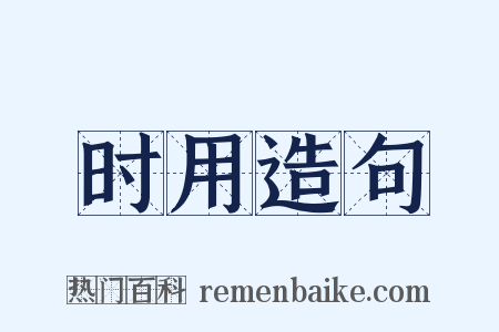 时用造句是什么意思的图片